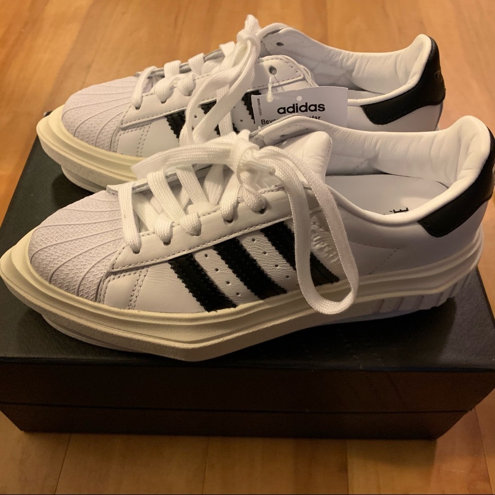 Beyonce x Adidas Superstar platform shoes US 5